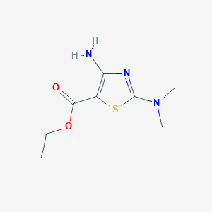 molecular formula C8H13N3O2S B13567170 Ethyl 4-amino-2-(dimethylamino)-1,3-thiazole-5-carboxylate 