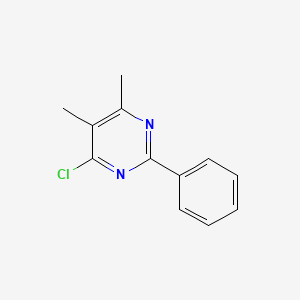 molecular formula C12H11ClN2 B1356719 4-Chloro-5,6-dimethyl-2-phenyl-pyrimidine 
