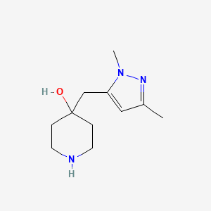 4-((1,3-Dimethyl-1h-pyrazol-5-yl)methyl)piperidin-4-ol