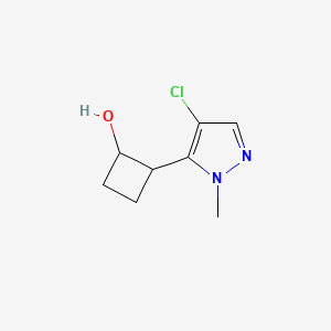 2-(4-chloro-1-methyl-1H-pyrazol-5-yl)cyclobutan-1-ol