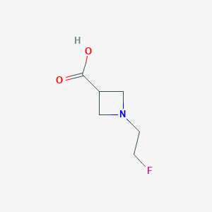 molecular formula C6H10FNO2 B13567223 1-(2-Fluoroethyl)azetidine-3-carboxylic acid 