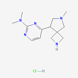 N,N-dimethyl-4-{6-methyl-2,6-diazaspiro[3.4]octan-8-yl}pyrimidin-2-aminehydrochloride