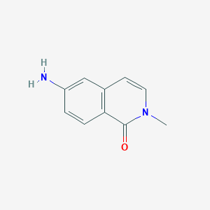 molecular formula C10H10N2O B13567237 6-Amino-2-methyl-1,2-dihydroisoquinolin-1-one 