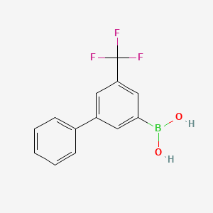 molecular formula C13H10BF3O2 B13567268 [3-Phenyl-5-(trifluoromethyl)phenyl]boronic acid 