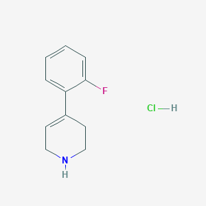 molecular formula C11H13ClFN B13567283 4-(2-Fluorophenyl)-1,2,3,6-tetrahydropyridine hydrochloride 