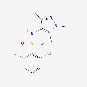 2,6-dichloro-N-(trimethyl-1H-pyrazol-4-yl)benzene-1-sulfonamide