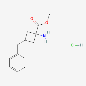 Methyl1-amino-3-benzylcyclobutane-1-carboxylatehydrochloride