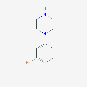 molecular formula C11H15BrN2 B13567344 1-(3-Bromo-4-methylphenyl)piperazine 