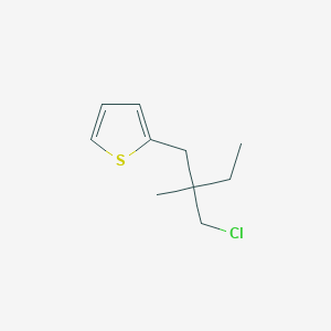 2-(2-(Chloromethyl)-2-methylbutyl)thiophene