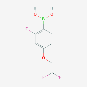 molecular formula C8H8BF3O3 B13567354 (4-(2,2-Difluoroethoxy)-2-fluorophenyl)boronic acid 