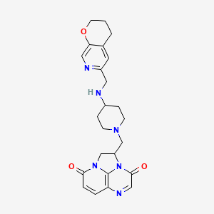 3-({4-[({2H,3H,4H-pyrano[2,3-c]pyridin-6-yl}methyl)amino]piperidin-1-yl}methyl)-1,4,7-triazatricyclo[6.3.1.0,4,12]dodeca-6,8(12),9-triene-5,11-dione