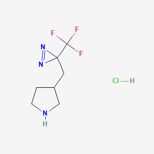 3-{[3-(trifluoromethyl)-3H-diazirin-3-yl]methyl}pyrrolidinehydrochloride