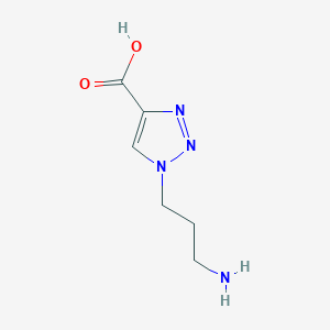 molecular formula C6H10N4O2 B13567380 1-(3-aminopropyl)-1H-1,2,3-triazole-4-carboxylic acid 