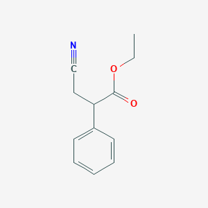 molecular formula C12H13NO2 B1356743 3-氰基-2-苯基丙酸乙酯 CAS No. 6840-18-2
