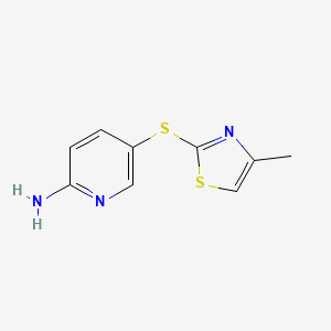 5-[(4-Methyl-1,3-thiazol-2-yl)sulfanyl]pyridin-2-amine