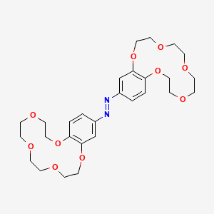 molecular formula C28H38N2O10 B13567448 Bis(2,3,5,6,8,9,11,12-octahydro-1,4,7,10,13-benzopentaoxacyclopentadecin-15-yl)diazene 