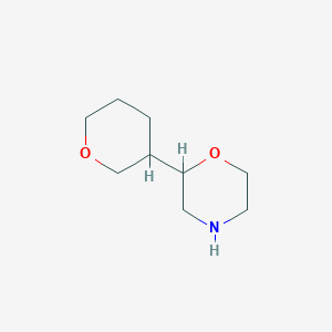 molecular formula C9H17NO2 B13567465 2-(Oxan-3-yl)morpholine 