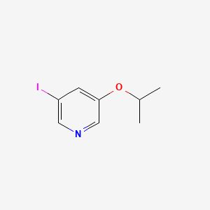 molecular formula C8H10INO B13567478 3-Iodo-5-isopropoxypyridine 