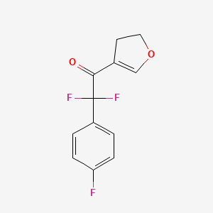 molecular formula C12H9F3O2 B13567517 1-(4,5-Dihydrofuran-3-yl)-2,2-difluoro-2-(4-fluorophenyl)ethan-1-one 