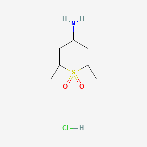 4-Amino-2,2,6,6-tetramethyl-1lambda6-thiane-1,1-dionehydrochloride