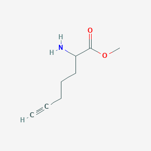 molecular formula C8H13NO2 B13567547 Methyl 2-aminohept-6-ynoate 