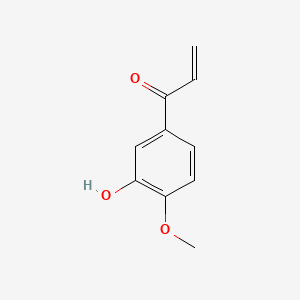 molecular formula C10H10O3 B13567556 1-(3-Hydroxy-4-methoxyphenyl)prop-2-en-1-one 