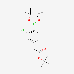 Tert-butyl 2-[3-chloro-4-(tetramethyl-1,3,2-dioxaborolan-2-yl)phenyl]acetate