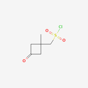 (1-Methyl-3-oxocyclobutyl)methanesulfonylchloride