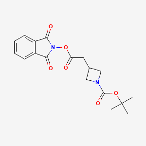 Tert-butyl 3-(2-((1,3-dioxoisoindolin-2-YL)oxy)-2-oxoethyl)azetidine-1-carboxylate