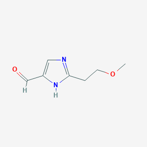 molecular formula C7H10N2O2 B13567678 2-(2-methoxyethyl)-1H-imidazole-5-carbaldehyde 