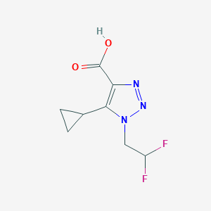 molecular formula C8H9F2N3O2 B13567683 5-Cyclopropyl-1-(2,2-difluoroethyl)-1h-1,2,3-triazole-4-carboxylic acid 