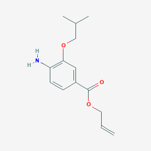 molecular formula C14H19NO3 B13567685 Allyl 4-amino-3-isobutoxybenzoate 