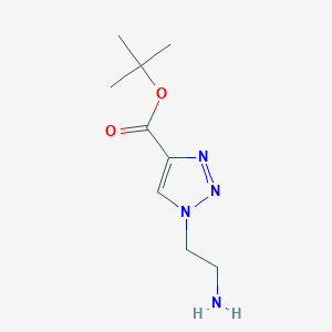 molecular formula C9H16N4O2 B13567686 Tert-butyl 1-(2-aminoethyl)-1h-1,2,3-triazole-4-carboxylate 