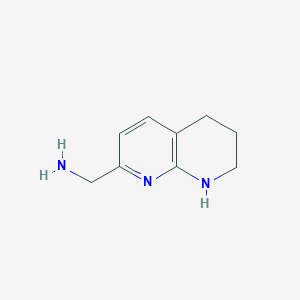 molecular formula C9H13N3 B1356771 5,6,7,8-Tetrahydro-1,8-naphthyridine-2-methanamine CAS No. 332883-10-0