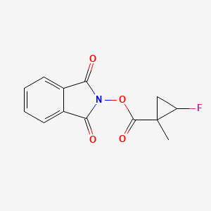 molecular formula C13H10FNO4 B13567719 (1,3-dioxoisoindol-2-yl) 2-fluoro-1-methylcyclopropane-1-carboxylate 