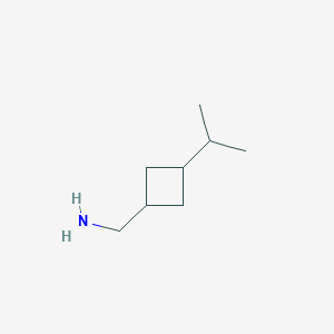 molecular formula C8H17N B13567721 (3-Isopropylcyclobutyl)methanamine 