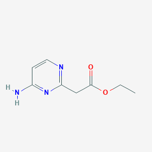 molecular formula C8H11N3O2 B13567729 Ethyl 2-(4-aminopyrimidin-2-yl)acetate 