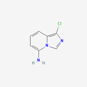 molecular formula C7H6ClN3 B13567767 1-Chloroimidazo[1,5-a]pyridin-5-amine 