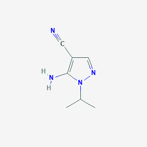 molecular formula C7H10N4 B1356779 5-amino-1-isopropyl-1H-pyrazole-4-carbonitrile CAS No. 21254-23-9
