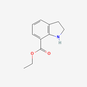 molecular formula C11H13NO2 B13567798 Ethyl 2,3-dihydro-1h-indole-7-carboxylate 