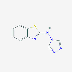 molecular formula C9H7N5S B135678 N-(4H-1,2,4-Triazol-4-yl)benzo[d]thiazol-2-amine CAS No. 128009-81-4
