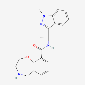 N-[2-(1-methyl-1H-indazol-3-yl)propan-2-yl]-2,3,4,5-tetrahydro-1,4-benzoxazepine-9-carboxamide