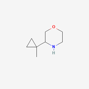 molecular formula C8H15NO B13567826 3-(1-Methylcyclopropyl)morpholine 