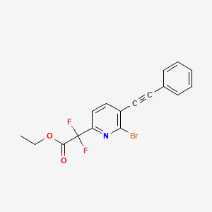 Ethyl 2-[6-bromo-5-(2-phenylethynyl)pyridin-2-yl]-2,2-difluoroacetate