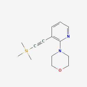 molecular formula C14H20N2OSi B1356786 4-(3-Trimethylsilanylethynyl-pyridin-2-yl)-morpholine CAS No. 499193-56-5