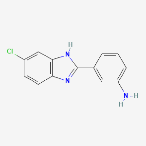 molecular formula C13H10ClN3 B13567881 3-(5-Chloro-1H-1,3-benzodiazol-2-YL)aniline 