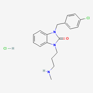 1-[(4-chlorophenyl)methyl]-3-[3-(methylamino)propyl]-2,3-dihydro-1H-1,3-benzodiazol-2-one hydrochloride