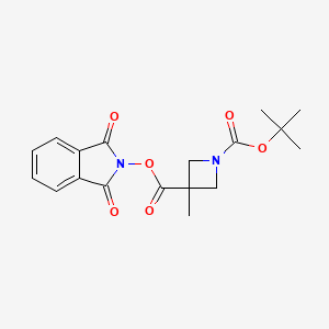 molecular formula C18H20N2O6 B13567888 1-(Tert-butyl) 3-(1,3-dioxoisoindolin-2-YL) 3-methylazetidine-1,3-dicarboxylate 