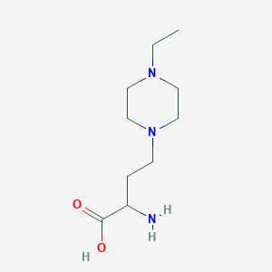 molecular formula C10H21N3O2 B13567907 2-Amino-4-(4-ethylpiperazin-1-yl)butanoic acid 