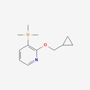 molecular formula C12H19NOSi B1356791 2-(Cyclopropylmethoxy)-3-(trimethylsilyl)pyridine CAS No. 782479-90-7